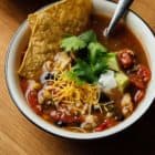 Bowl of Soup of Success' Spicy Tortilla Soup.